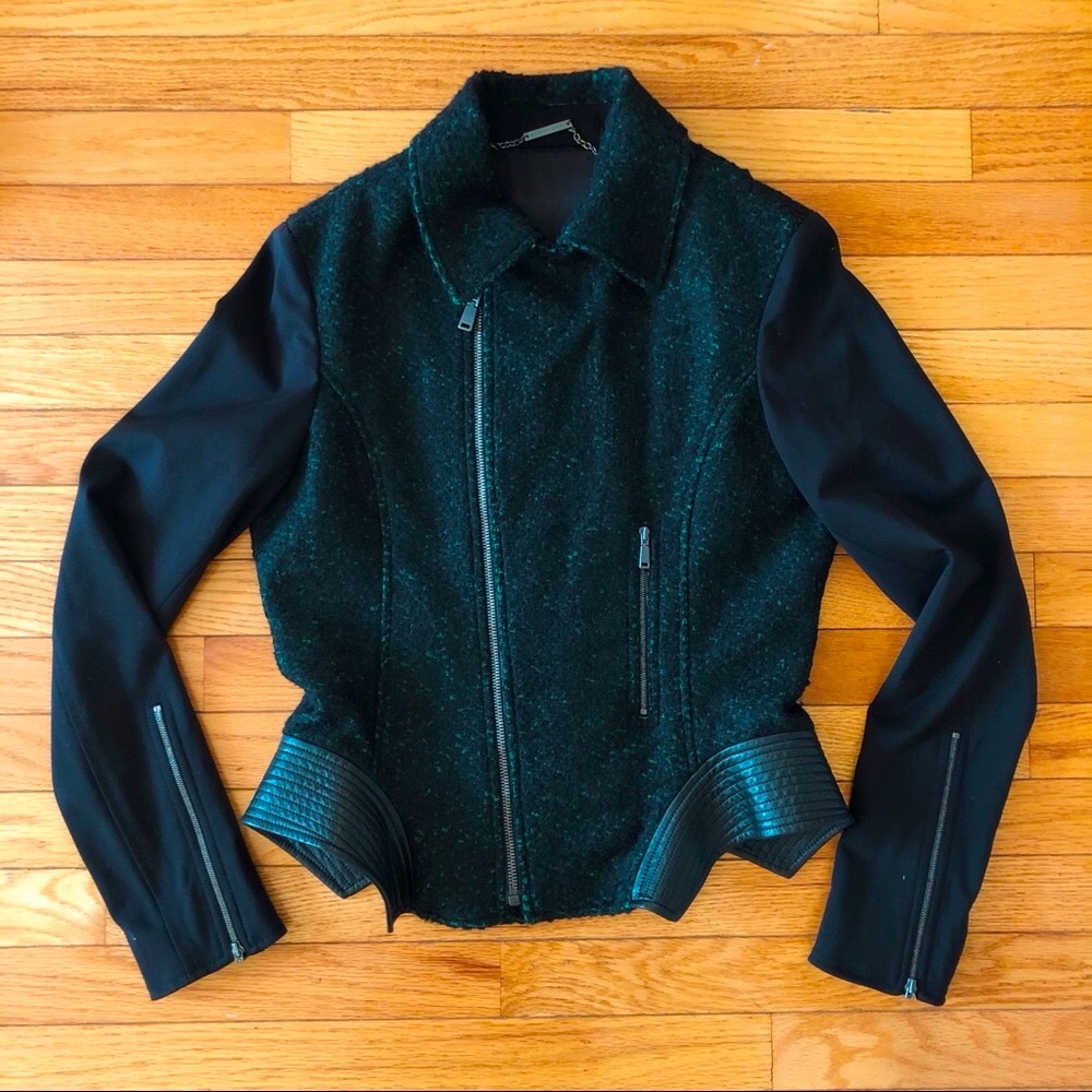 Mixed fabric Tahari jacket